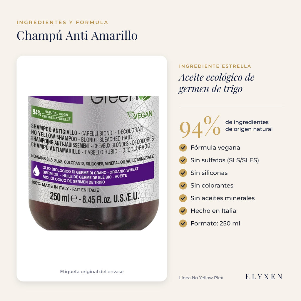 Champú Anti Amarillo - ingredientes y fórmula