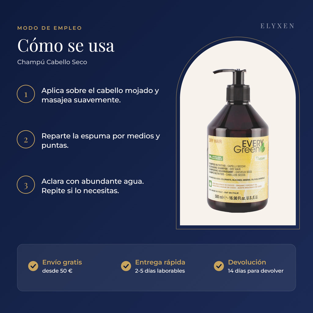 Champú Cabello Seco y Dañado - modo de empleo