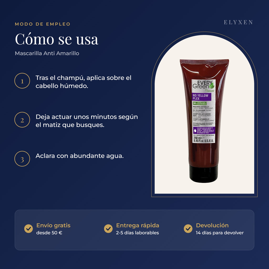 Mascarilla Anti Amarillo - modo de empleo
